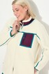 Veste en polaire bouclée, col montant et fermeture à glissière à double sens