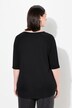 T-shirt, inzetstuk van mesh, klassiek, ronde hals, 3/4-mouwen