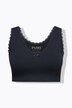 Bustier en coton bio, liseré fantaisie, décolleté en V