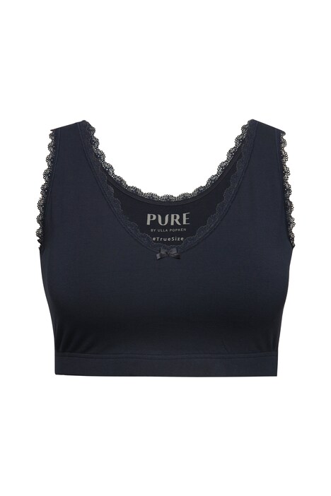 Bustier, ozdobné okraje, výstřih do V, biobavlna