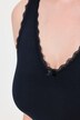 Bustier en coton bio, liseré fantaisie, décolleté en V