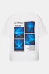 Oversized-shirt, ryg-print, rund hals, kortærmet