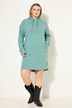 Sweatkjole, oversized, hætte, lange ærmer