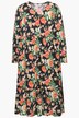 Robe trapèze à manches longues, imprimé floral