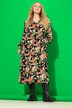 Robe trapèze à manches longues, imprimé floral