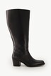 Lederstiefel, XXXL-Schaft, Elastikeinsatz, Weite H