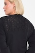 Pyjama à col rond et manches 3/4, broderie ajourée et pli décoratif