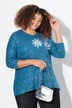 Genser/sweatshirt, snøfnugg, V-hals, lange ermer