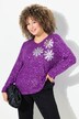 Genser/sweatshirt, snøfnugg, V-hals, lange ermer