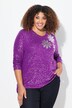 Genser/sweatshirt, snøfnugg, V-hals, lange ermer