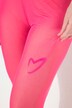 Mesh-leggings, hjerte, flokktrykk