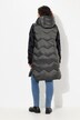 HYPRAR lange functionele doorgestikte bodywarmer, capuchon, opstaande kraag, gerecycled