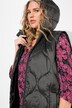 HYPRAR lange functionele doorgestikte bodywarmer, capuchon, opstaande kraag, gerecycled