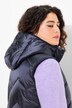 Gilet technique matelassé HYPRAR, col montant et capuche, matière recyclée