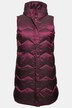 HYPRAR lange functionele doorgestikte bodywarmer, capuchon, opstaande kraag, gerecycled