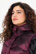 HYPRAR lange functionele doorgestikte bodywarmer, capuchon, opstaande kraag, gerecycled