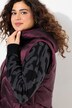 HYPRAR lange functionele doorgestikte bodywarmer, capuchon, opstaande kraag, gerecycled