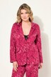Jerseyblazer, smal passform, jacquard-blomstermønster, lange ermer