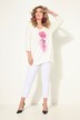 T-shirt, A-form, rosenmotiv, 3/4-lange ærmer