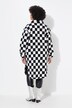 Veste/surchemise en peluche motif à damier, coupe évasée