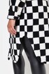 Veste/surchemise en peluche motif à damier, coupe évasée