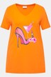 T-shirt, A-form, pumps-motiv, korte ærmer