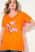 T-shirt, A-form, pumps-motiv, korte ærmer