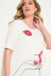 Camiseta, forma en A, estampado Lifestyle, media manga