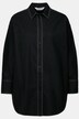 Bluse, oversized, lyse prydsømmer