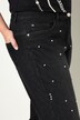 Jeans, wijde pijp, sierkraaltjes, 5-pocket