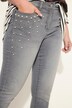 Jeans, skinny pasform, pynteperler på lommerne, 5 lommer