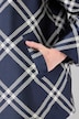 Veste à carreaux avec col montant et pli creux