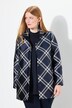 Veste à carreaux avec col montant et pli creux