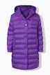 Cappotto trapuntato dal taglio dritto con cappuccio e fasce fluo
