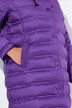 Cappotto trapuntato dal taglio dritto con cappuccio e fasce fluo