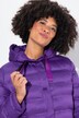 Cappotto trapuntato dal taglio dritto con cappuccio e fasce fluo