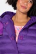 Cappotto trapuntato dal taglio dritto con cappuccio e fasce fluo