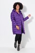 Cappotto trapuntato dal taglio dritto con cappuccio e fasce fluo