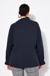 Bluse i acetat, asymmetrisk skjortekrage, lange ermer