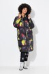 Cappotto trapuntato dal taglio oversize con stampa colorata e cappuccio