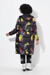 Cappotto trapuntato dal taglio oversize con stampa colorata e cappuccio