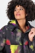 Cappotto trapuntato dal taglio oversize con stampa colorata e cappuccio