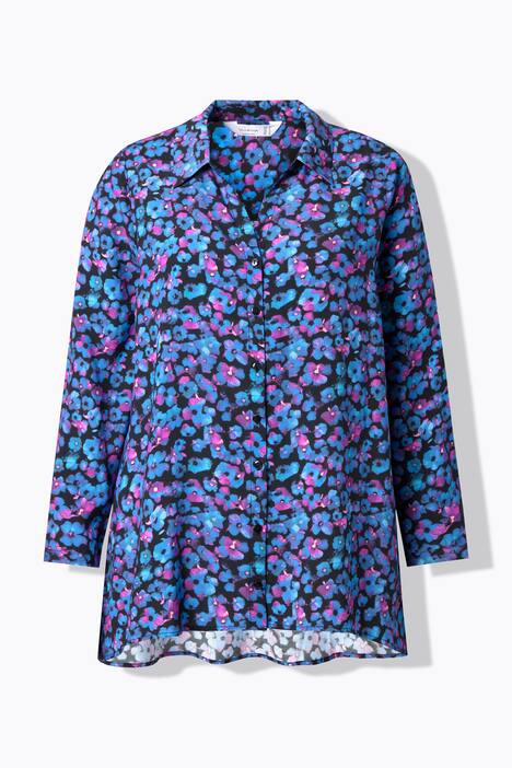 Blusa, línea A, estampado de lazos, manga larga