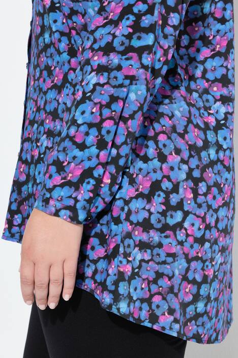 Blusa, línea A, estampado de lazos, manga larga