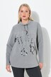 Sweatshirt, dekorative steiner, båthals, langermet