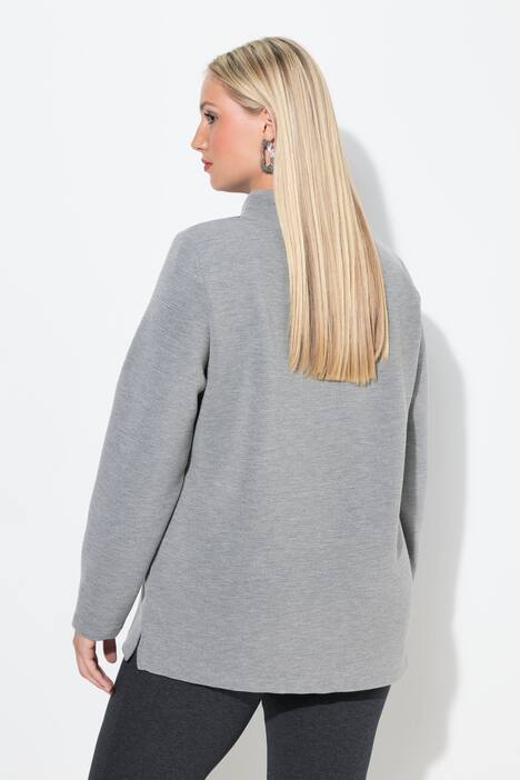 Sweatshirt, dekorative steiner, båthals, langermet