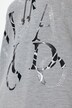 Sweatshirt, dekorative steiner, båthals, langermet