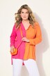 Bluse, A-linje, sateng, kontrastfarger, lange ermer