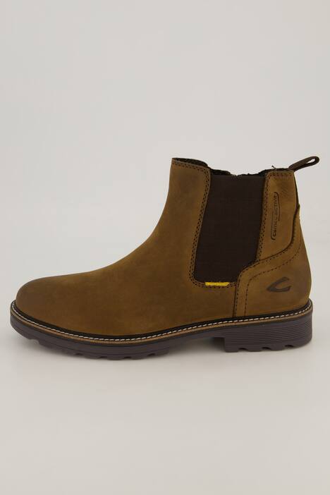 Chelseaboot van camel active, echt leer, zijrits, tot maat 50
