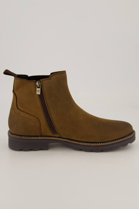 Chelseaboot van camel active, echt leer, zijrits, tot maat 50